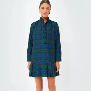 Tuckernuck Blackwatch Plaid Pleated Dropwaste Dress